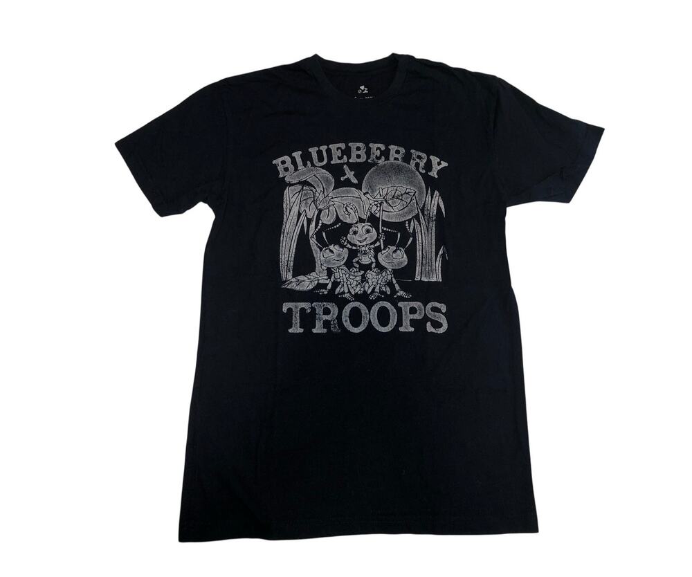 Disney Pixar Onward Blueberry Troops Faded Unisex Graphic Tee Size S Adult Blue